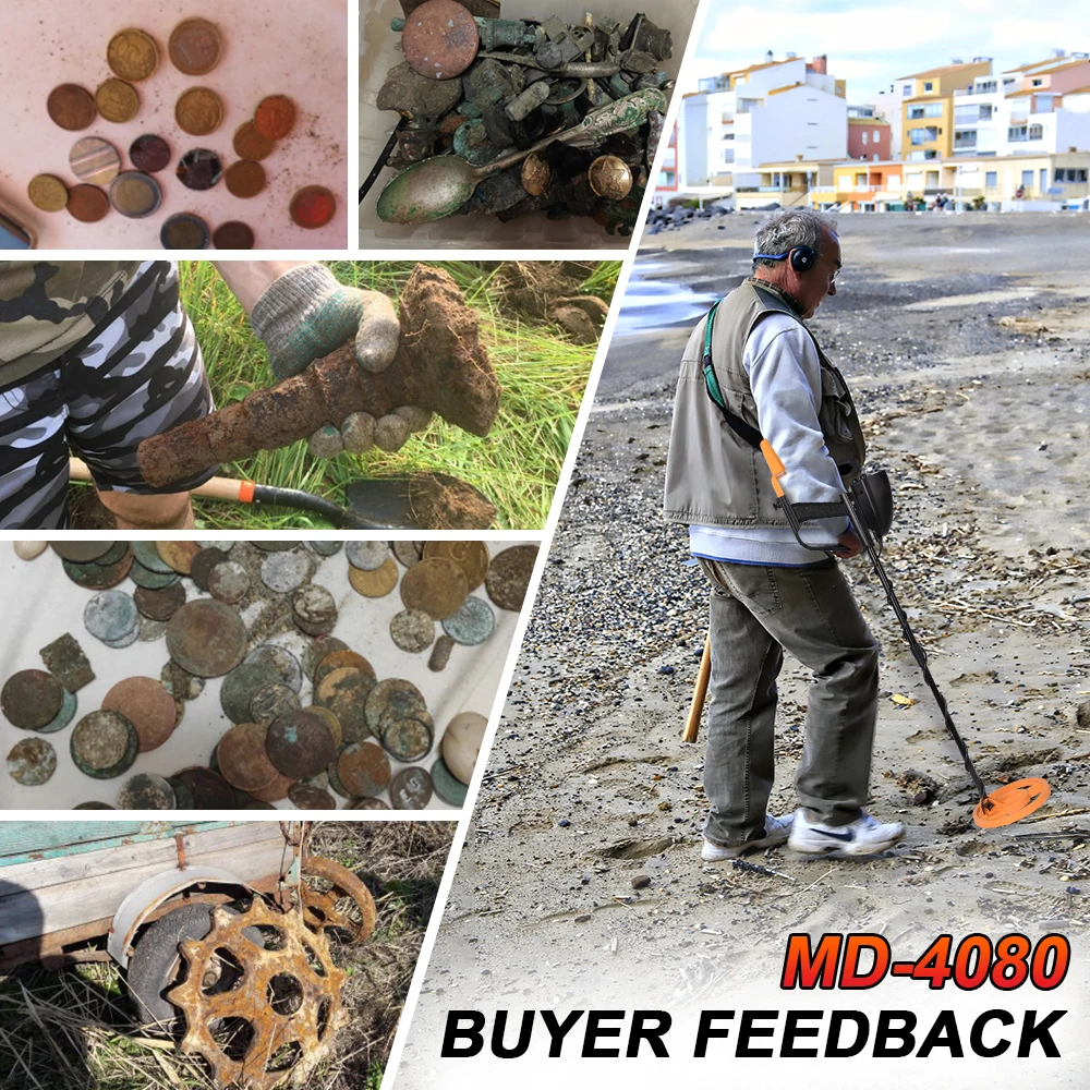 

MD4060 Underground Metal Detector High Sensitivity Jewelry Treasure Gold Metal Detecting Metal Finder Depth Scanning Gold Digger