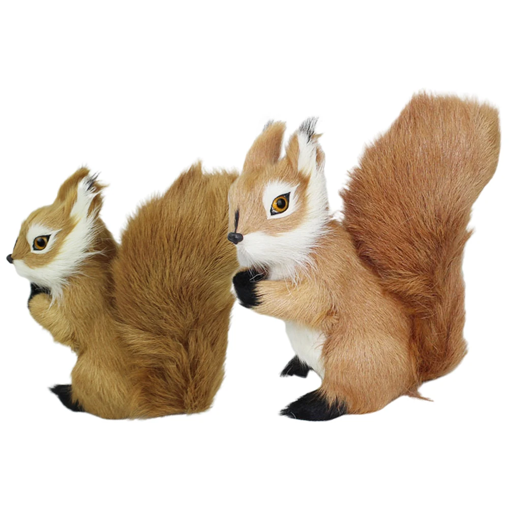 Мягкое игрушечное животное моделирование лиса игрушка белка мини для девочек