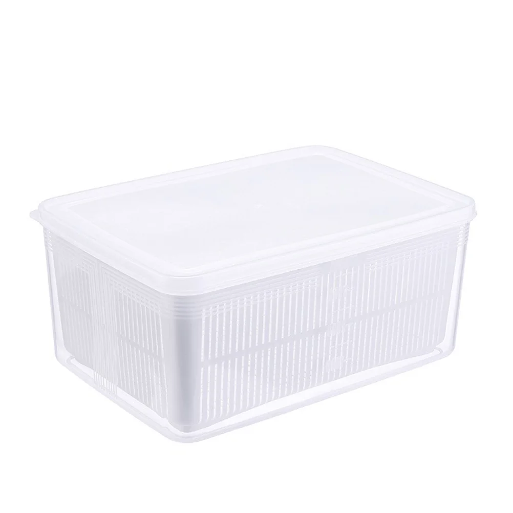 

1Pc Double-layer Fruit Strainer Draining Basket Kitchen Filter (Transparent)