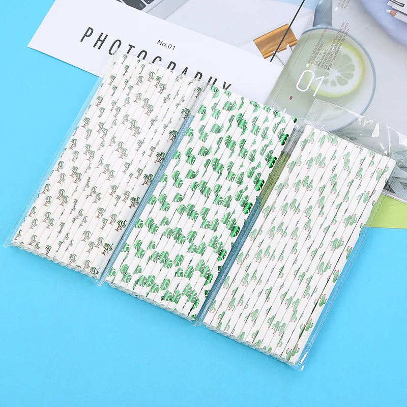 25 шт./упак. Бумага питьевой одноразовые трубочки соломинки Baby Shower соломинка