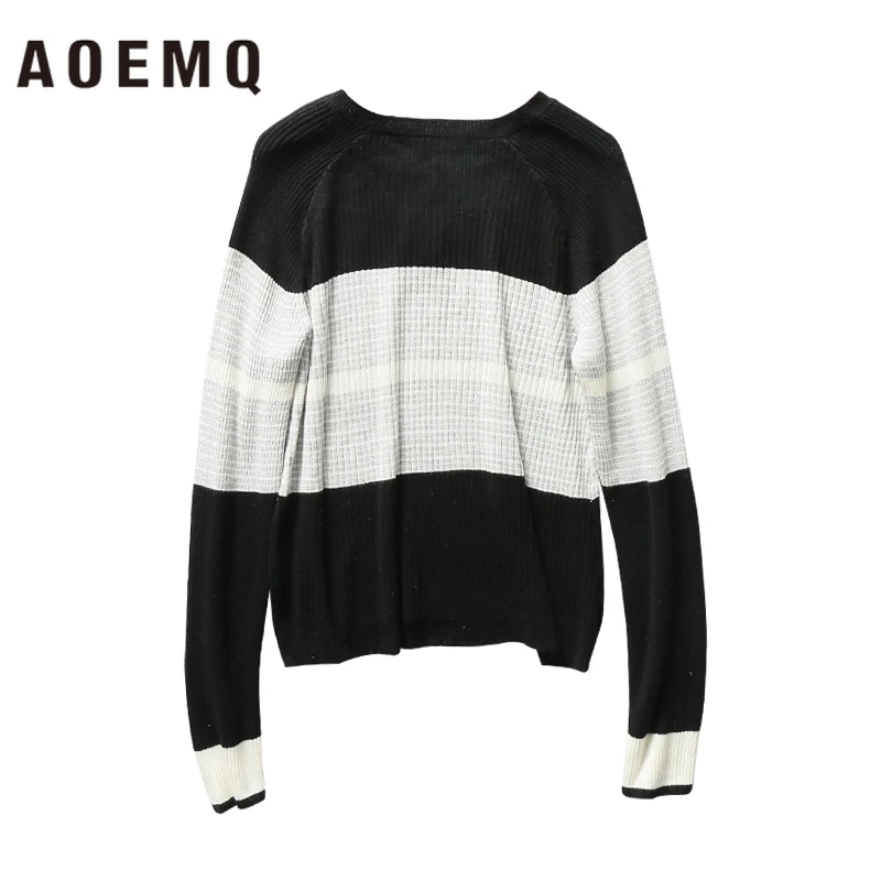 AOEMQ Fashion Sweaters Panda Black&ampWhite Patchwork Print Simple Outdoor Sports Climbing Sweater Clothing | Женская одежда