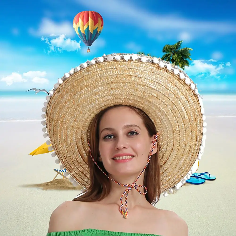 Мексиканская Шляпа из натуральной соломы мини сомбреро карнавал сумасшедшая