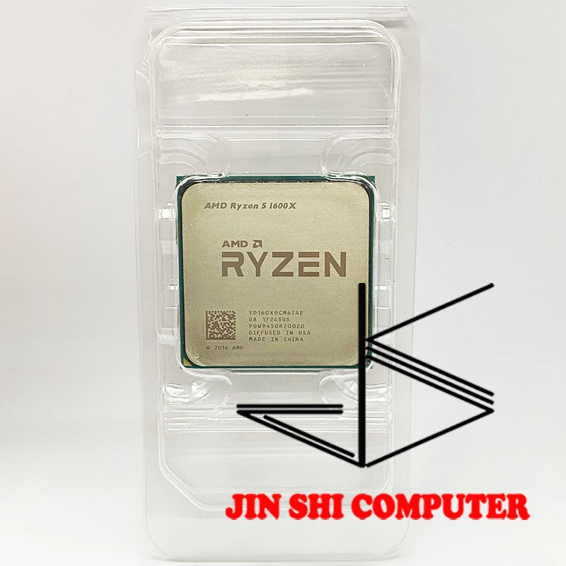 Бесплатная доставка Новый процессор AMD Ryzen 5 1600X 3 6 ГГц шестиядерный