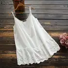 Топ женский вязаный без рукавов, с круглым вырезом и цветочным кружевом