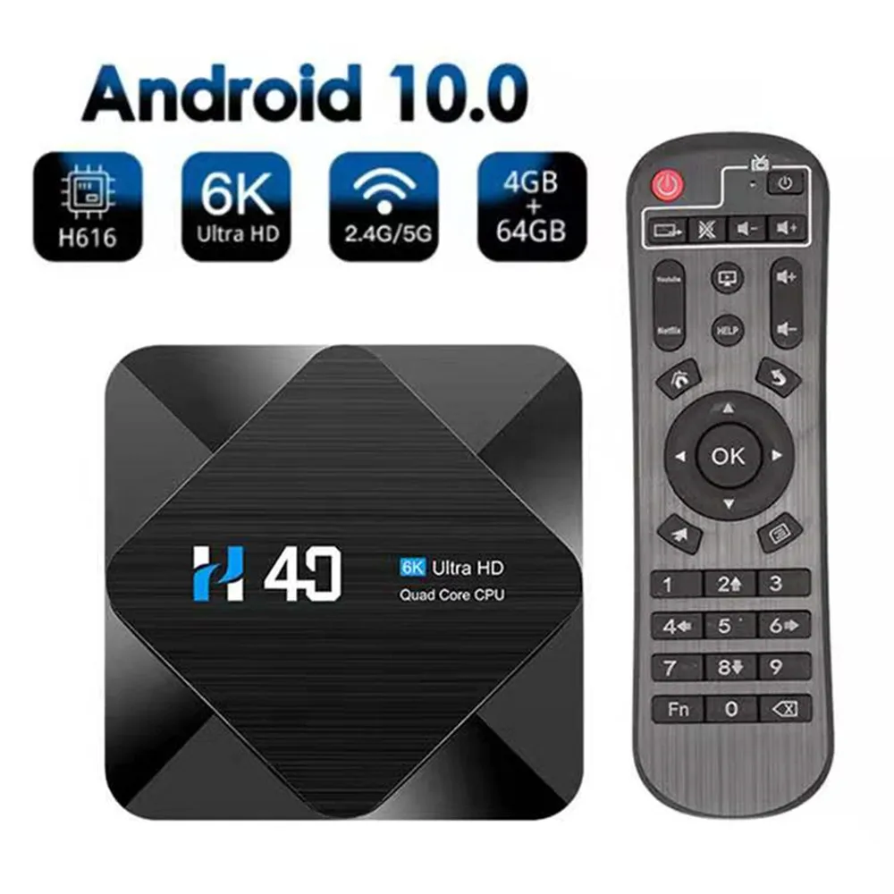 

2021 смарт-приставка для ТВ Android 10,0 Allwinner H616 4 Гб 64 Гб голосового помощника google 4k HD приставка для ТВ приставка android компьютерной приставки к теле...