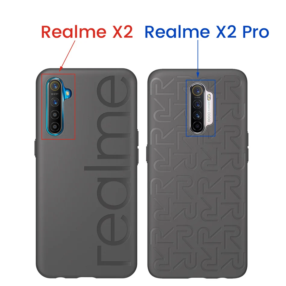 

Official 100% Original OPPO Realme X2 Pro Case XT X2 Back Cover Global Version Soft Rubber Bumper PU+TPU