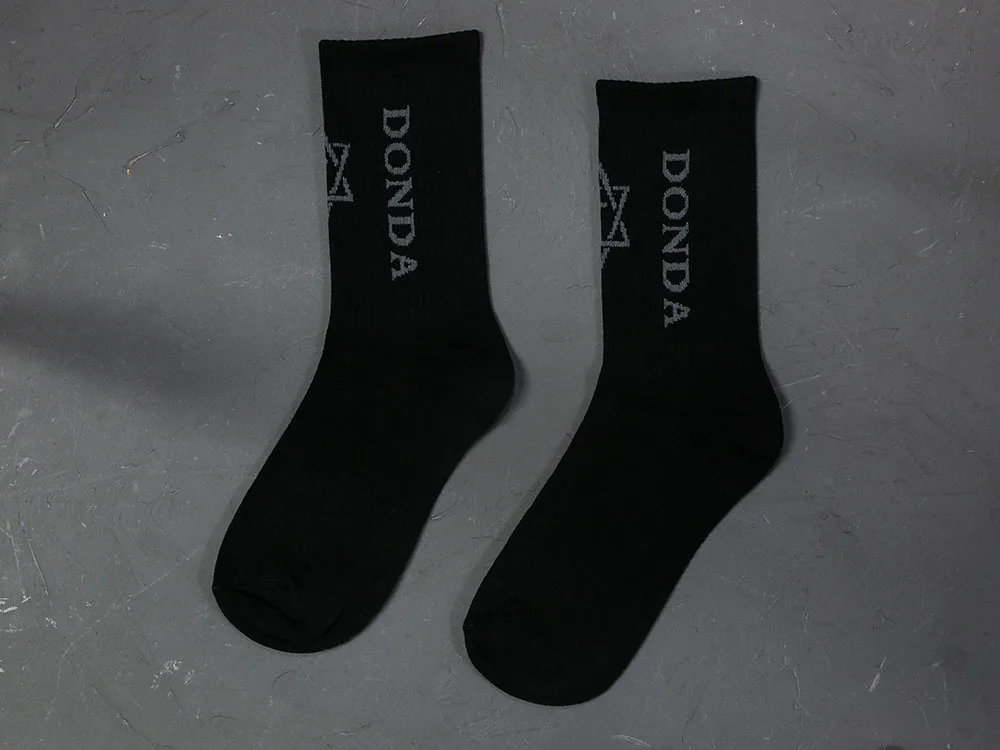 2022 Spoof kanye new album DONDA six-pointed star cross cotton sports tube socks men and women trendy | Мужская одежда