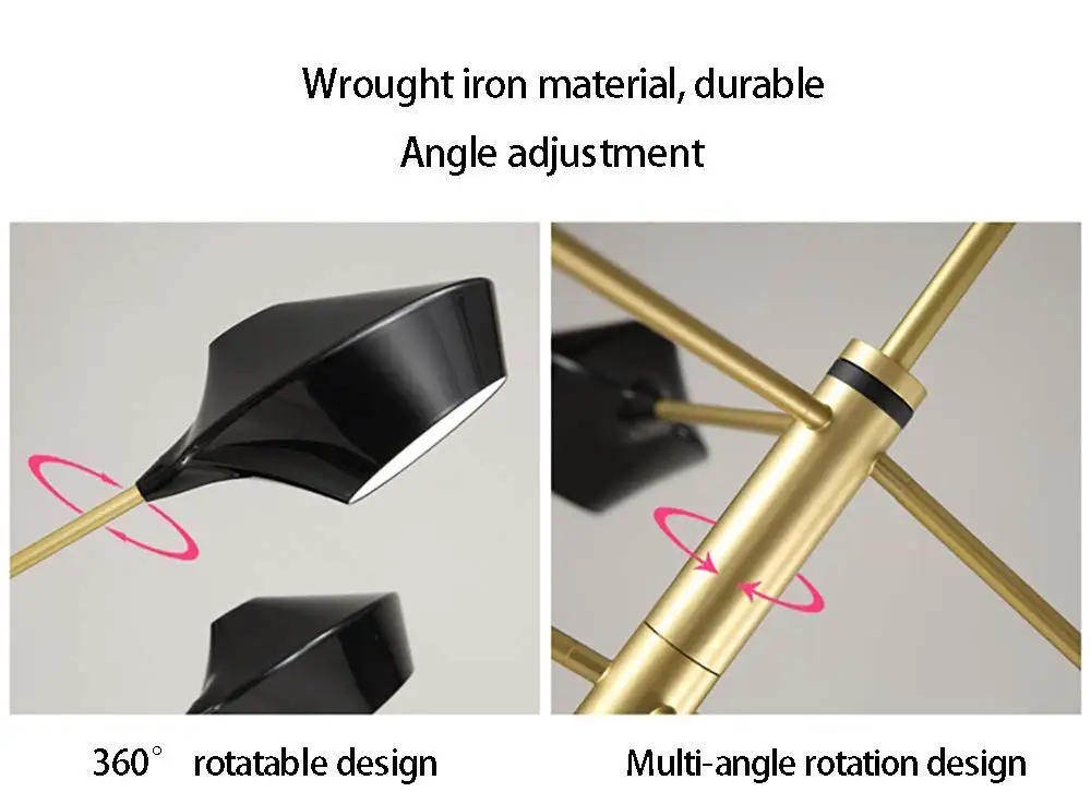 Люстры Спутник с 8 лампами потолочные светильники полуутопленным креплением