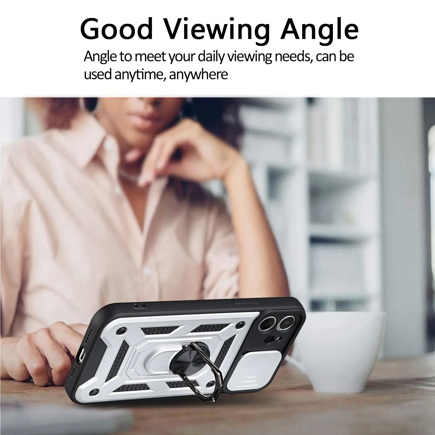 Ring Case Slide Camera Protector Hard Cover For Samsung Galaxy S21 S20 Plus Ultra A52 A72 A12 FE A51 A71 A31 Note 20 A02S M02S