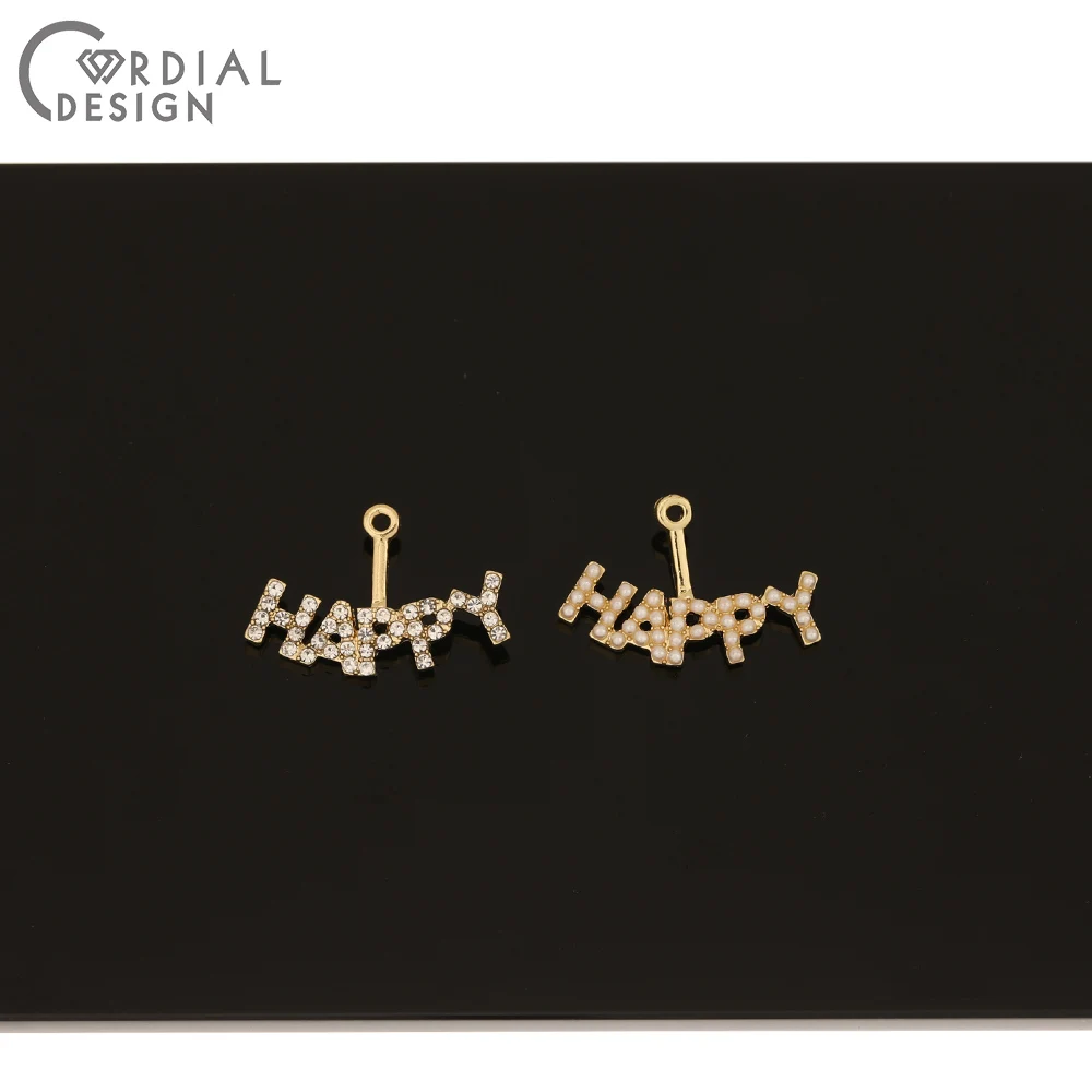 

Cordial Design 50Pcs 16*23MM Jewelry Accessories/Pendant For Earrings/Imitation Pearl/DIY Making/Rhinestone Charms/Hand Made