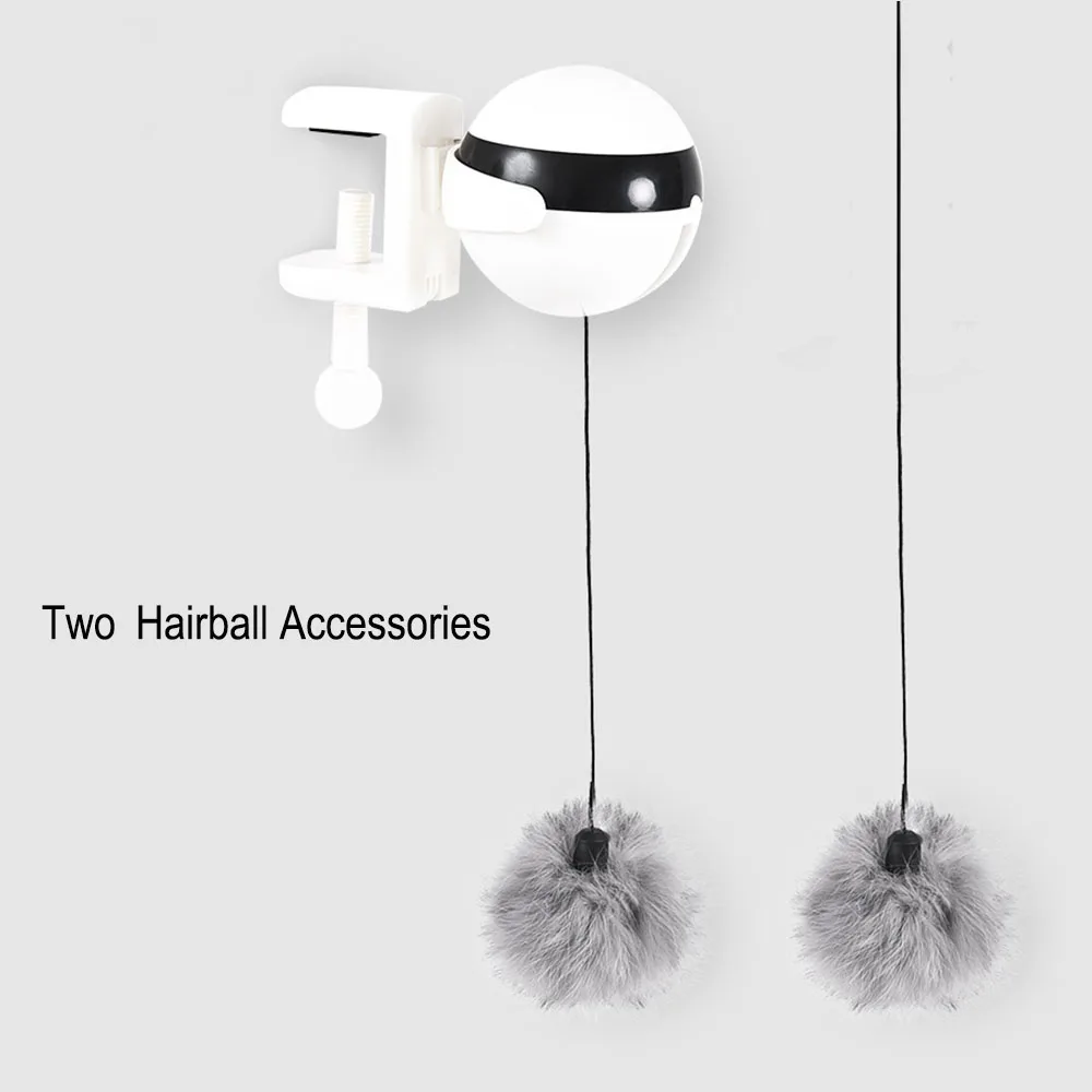 two hairball Забавная электрическая игрушка для кошек, подъемный шар, Дразнилка для кошек, электрическая игрушка, вращающаяся игрушка для кошек, электронные движущиеся игрушки для домашних животных, интерактивные - Цвет: two hairball