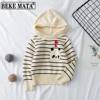 baby girls sweaters hood knitted little kids sweaters boys striped toddler girl clothes cotton 2020 spring children sweater 1 7y