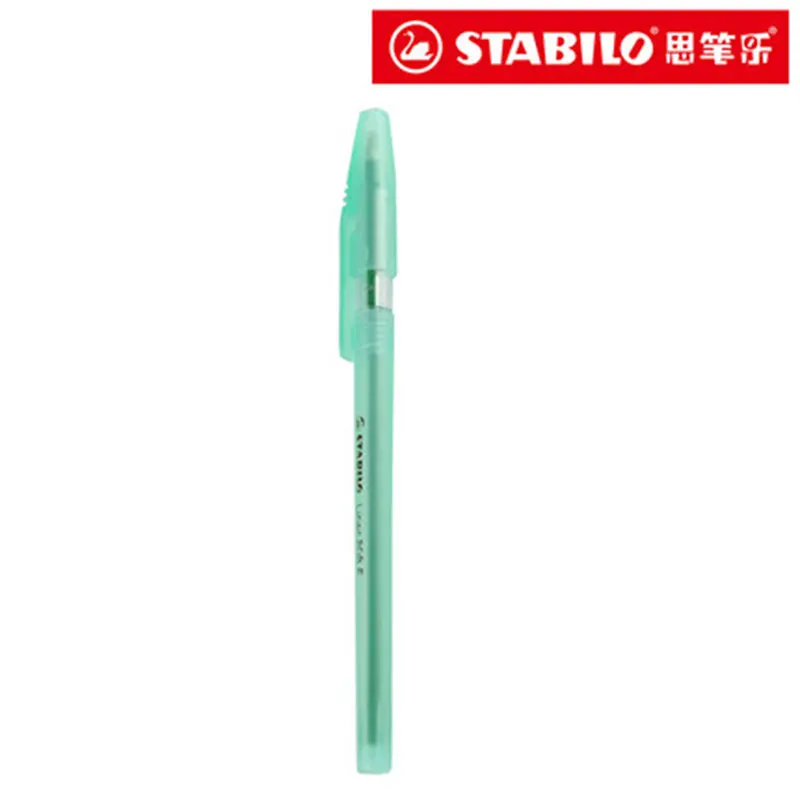 2 шт./партия Stabilo 808 шариковая ручка плавно Антистатическая цветная ручка из нержавеющей стали перо многоцветная ed выбранная - Цвет: Зеленый