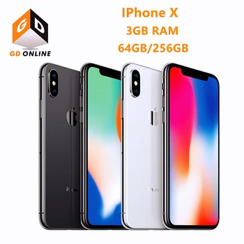 Apple iPhone X RAM 3GB ROM 64/256GB Face ID 4G LTE 5.8" A11 Bionic Hexa Core Full Screen Smartphone Original Unlocked Cell Phone