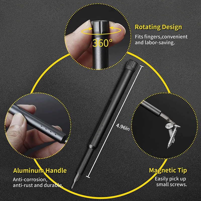 new 45 in 1 screwdriver set precision magnetic bits torx screw driver kit dismountable tool case for watch pc phone repair free global shipping