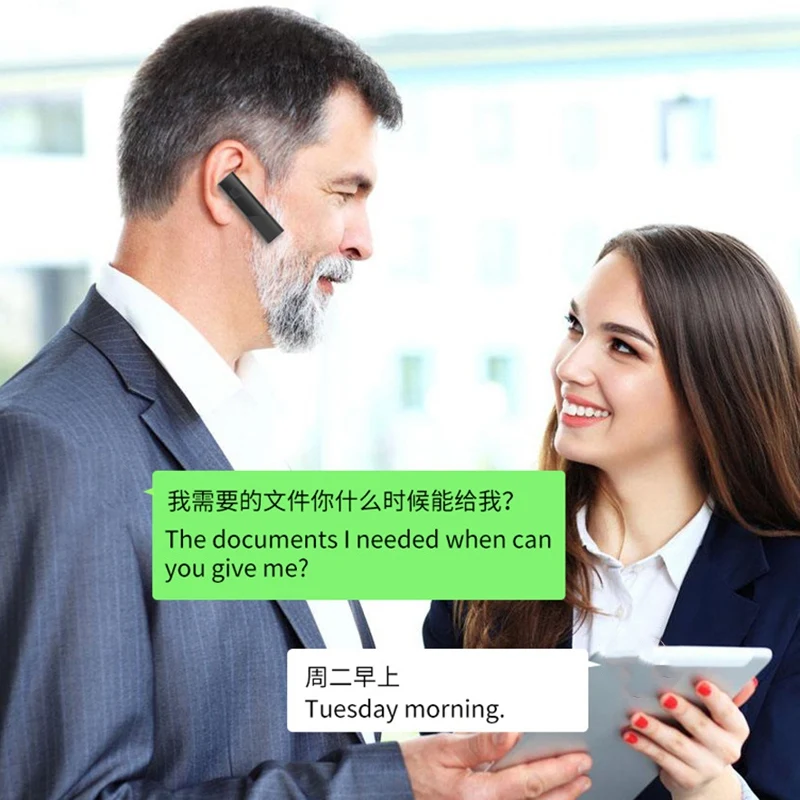 Умная Беспроводная переводная гарнитура Bluetooth 5 0 голосовой переводчик наушники 33