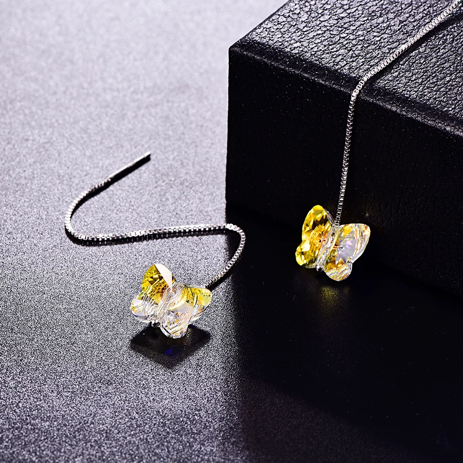Женские серьги-подвески с кристаллами Swarovski модные свадебные серьги