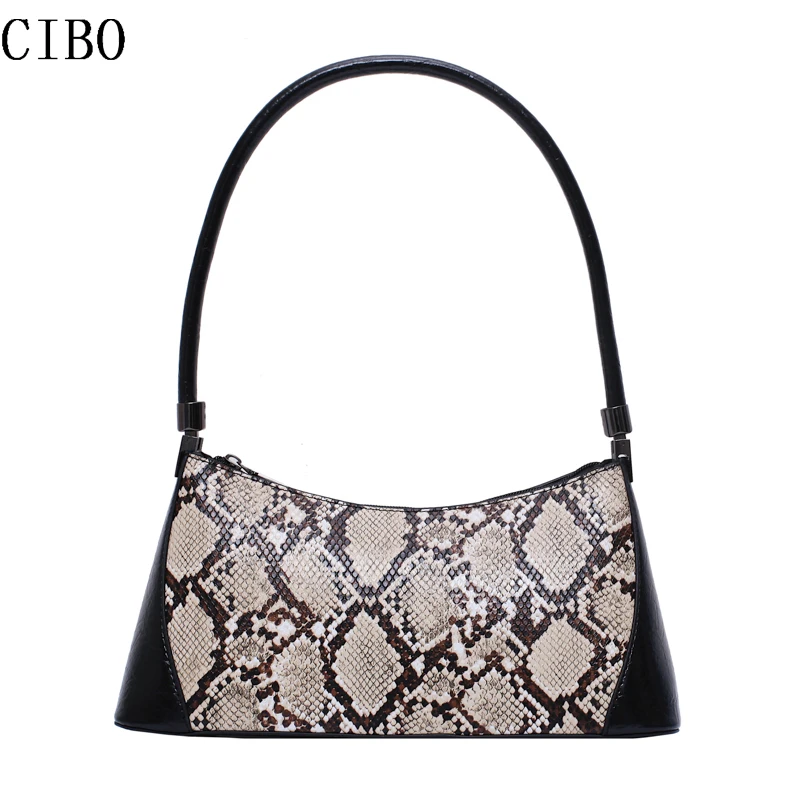 Новые модные маленькие сумки через плечо под змеиную кожу для женщин 2019