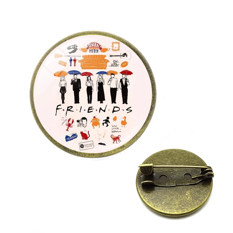 Новый значок для ТВ шоу друзей броши центральный Перк кофейное время нагрудные
