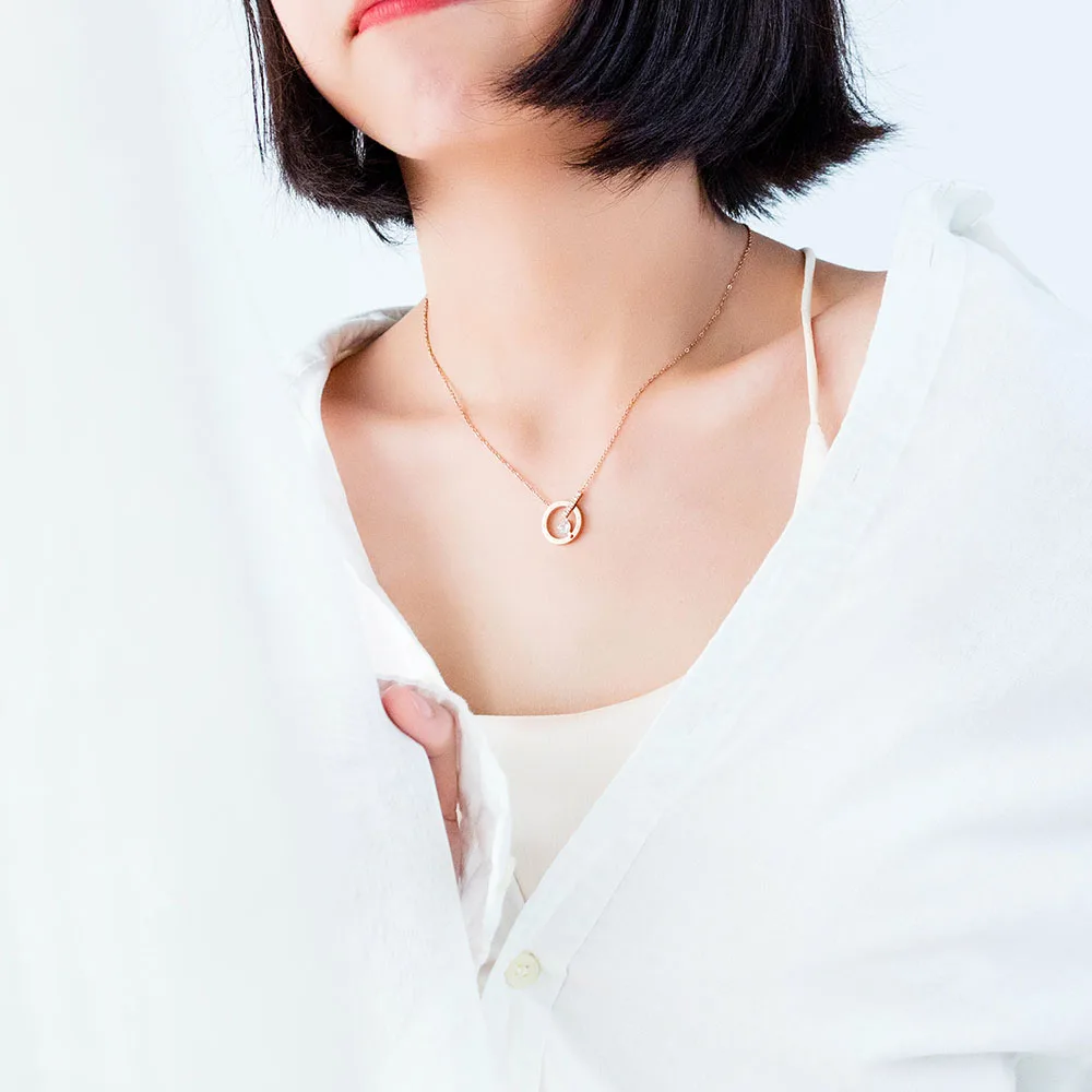 JeeMango Трендовое ожерелье с подвеской в виде сердца римскими цифрами цепочкой из