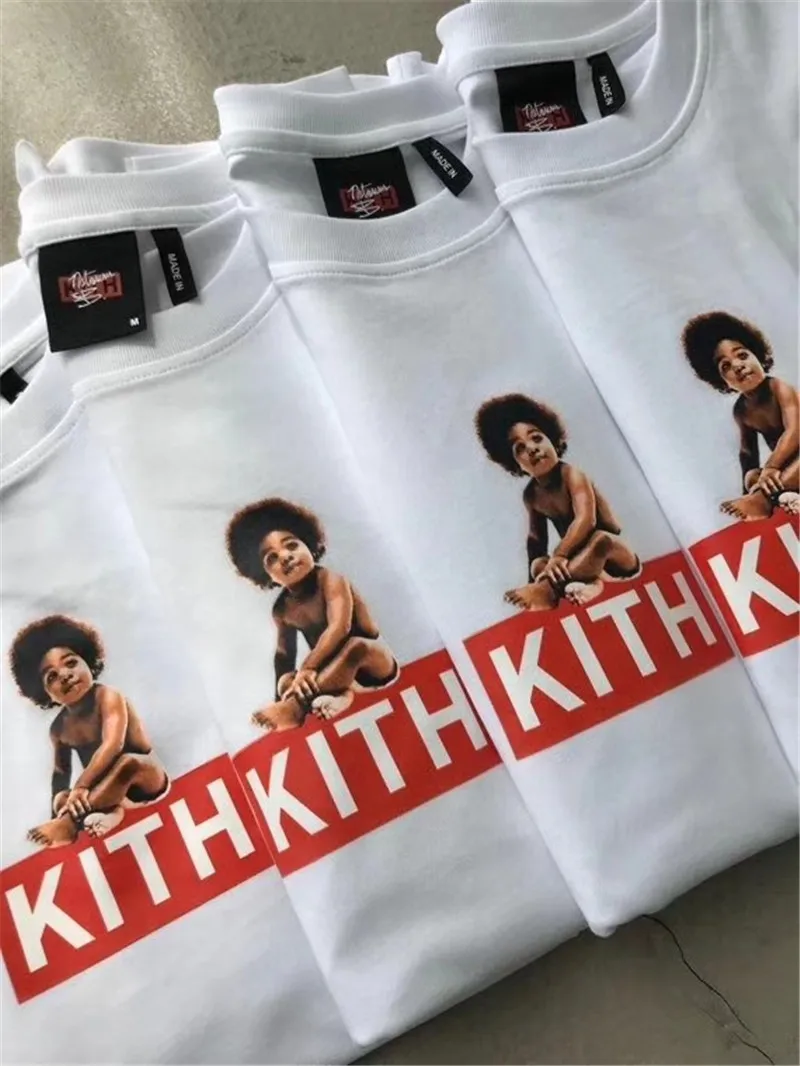 Новое поступление футболка Kith x Biggie с классическим логотипом готовая к штамповке