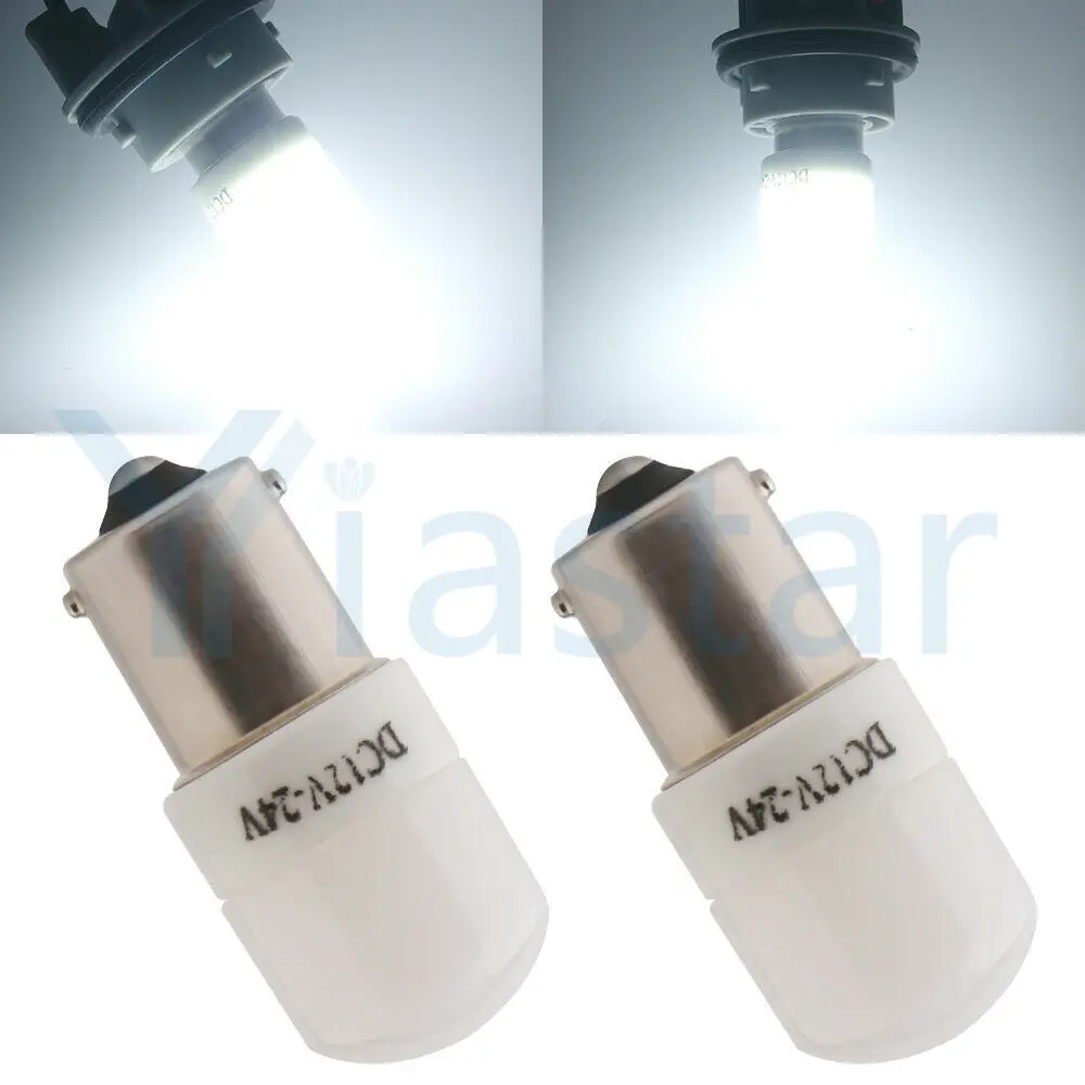 Yiastar 10pcs Ceramic 1156 BA15S P21w BAU15S PY21w 1157 BAY15D T20 7440 W21W 7443 LED Bulbs 3030 6 SMD car white red amber | Автомобили и