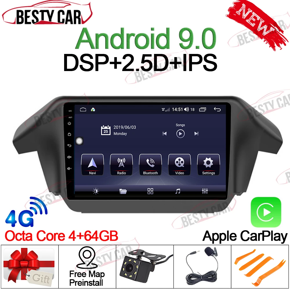 9 &quotAndroid 0 автомобильный мультимедийный плеер стерео радио для Honda Odyssey 2009 2014 gps