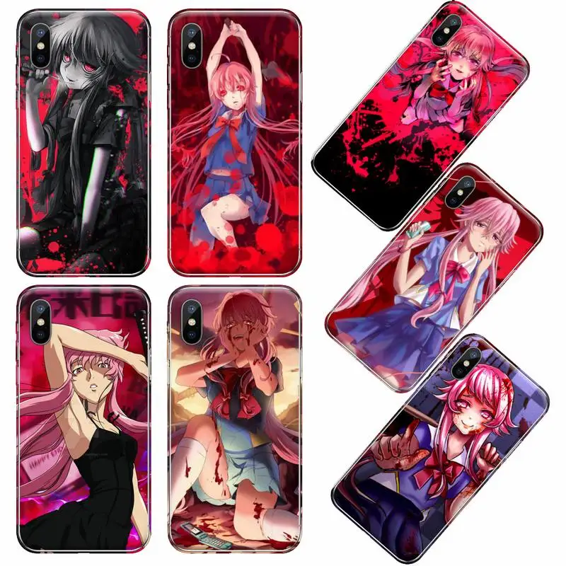 

Future Diary Mirai Nikki japan anime Phone Case Transparent soft For iphone 12 11 13 7 8 6 s plus x xs xr pro max mini