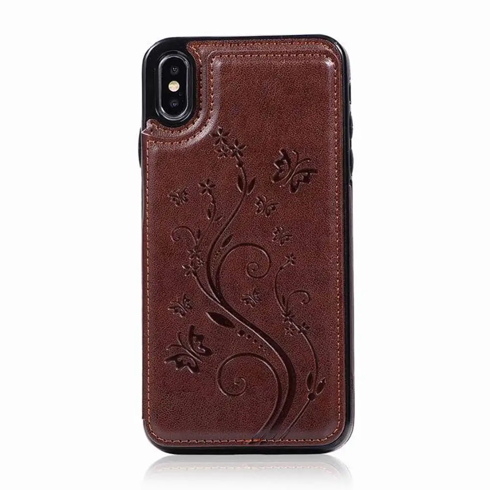 Чехол для телефона iPhone7 8 6 6S Plus XS crazy horse тисненый кожаный чехол max card
