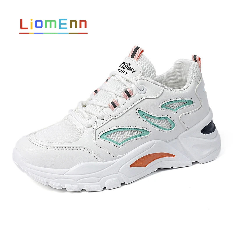 

Women's Platform Sneakers Women Shoes 2021 Korean Fashion Casual Chunky Sport Shoes White Vulcanized Tennis Female Basket Femme