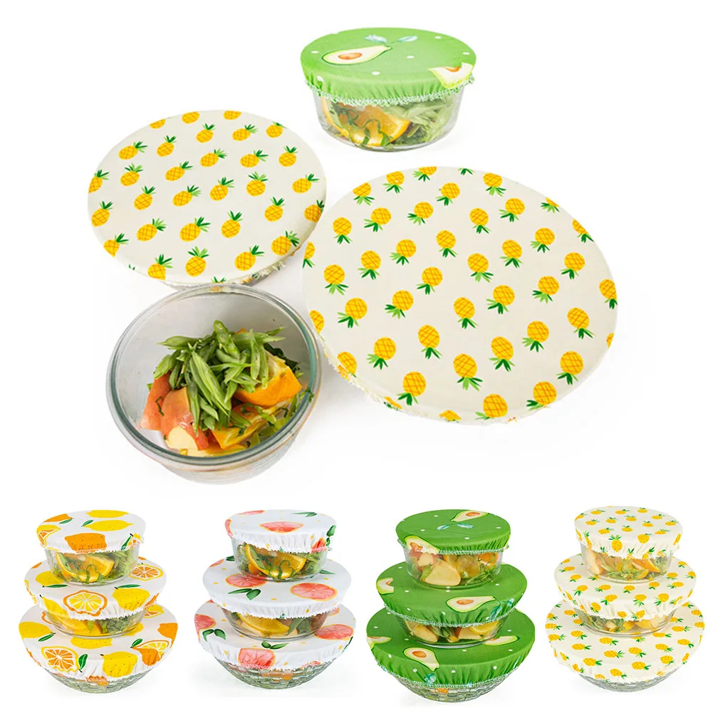 

Piece Set Of Bowl Cover Washable Reusable Cotton Dust Cover Tableware Freshkeeping Cloth Lovable