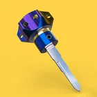 Аксессуары для мотоциклов CNC модифицированный обожженный титановый брелок для ключей гоночная лодка шестигранный обожженный титановый брелок для ключей
