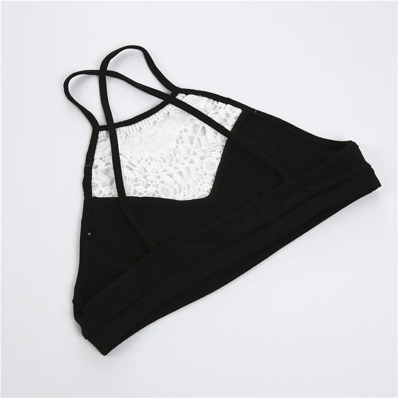 

Fashion Women Lady Lace Strap crop Top Bras Tube Vest Chest Wrap Bandeau Halter Girl Vest Underwear Brassiere No Padded