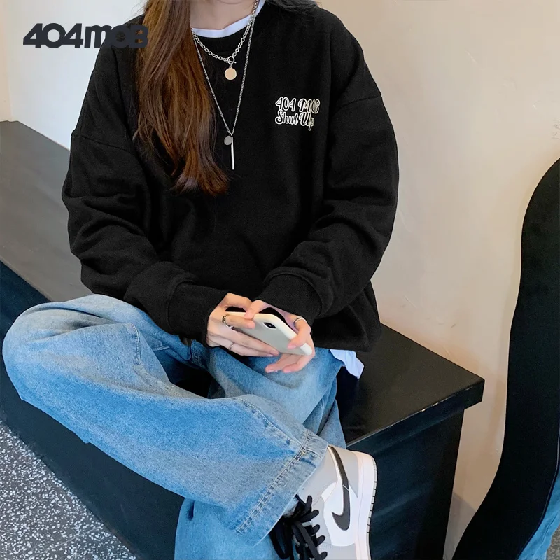 Толстовка уличный Универсальный свитер с круглым вырезом Мужская и Женская