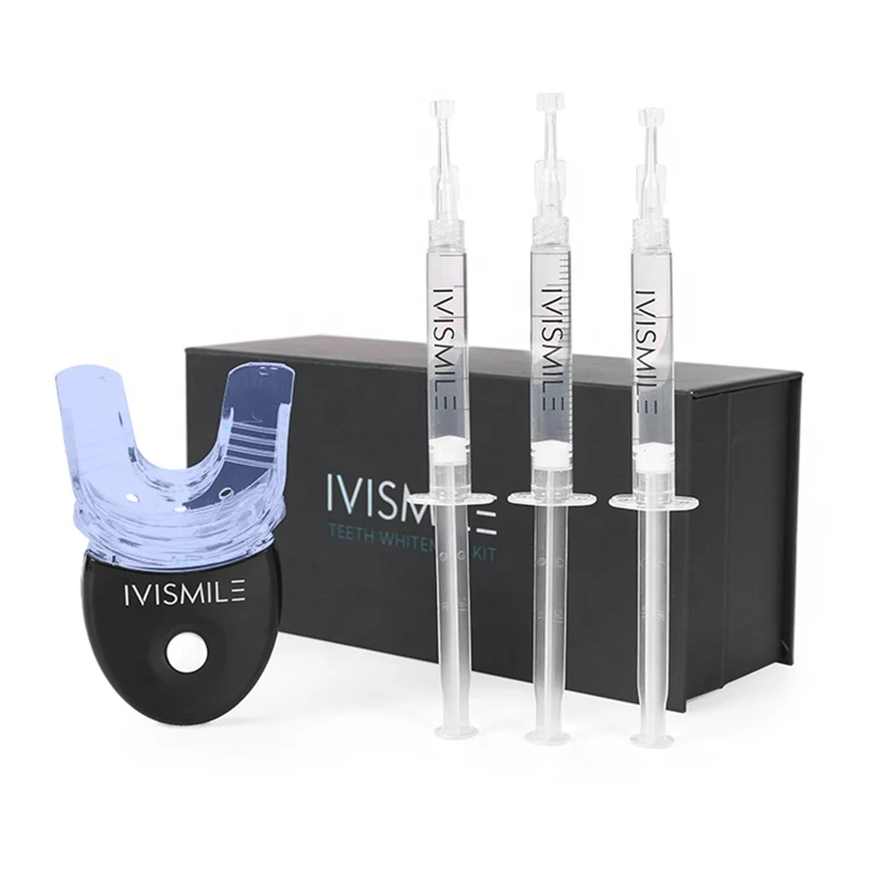 IVISMILE Teeth Whitening Kit With Led Light Dental Bleach Gel Oral Care Clean Remove Tooth Stains Tooth Whiterner Instrument