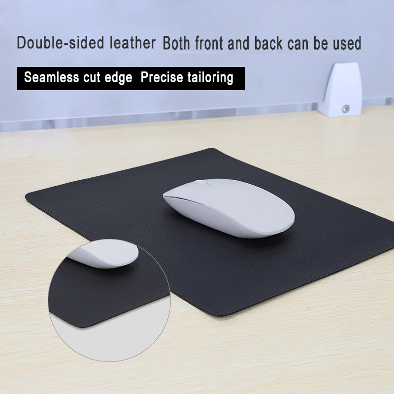 Двойной Кожаный Коврик для мыши hecdas нескользящий водонепроницаемый коврик легко