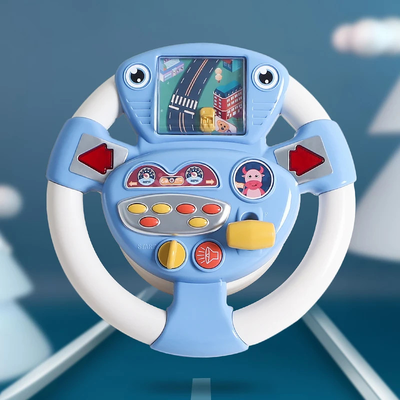

Children Steering Wheel With Light Sound Cute Educational Funny Baby Simulation Copilot Traffic Driving Car Gift Kids Toys