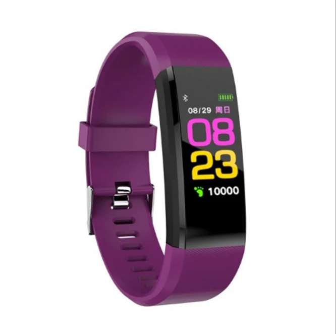 ID115 плюс цветной экран умный Браслет спортивный шагомер часы фитнес бег ходьба