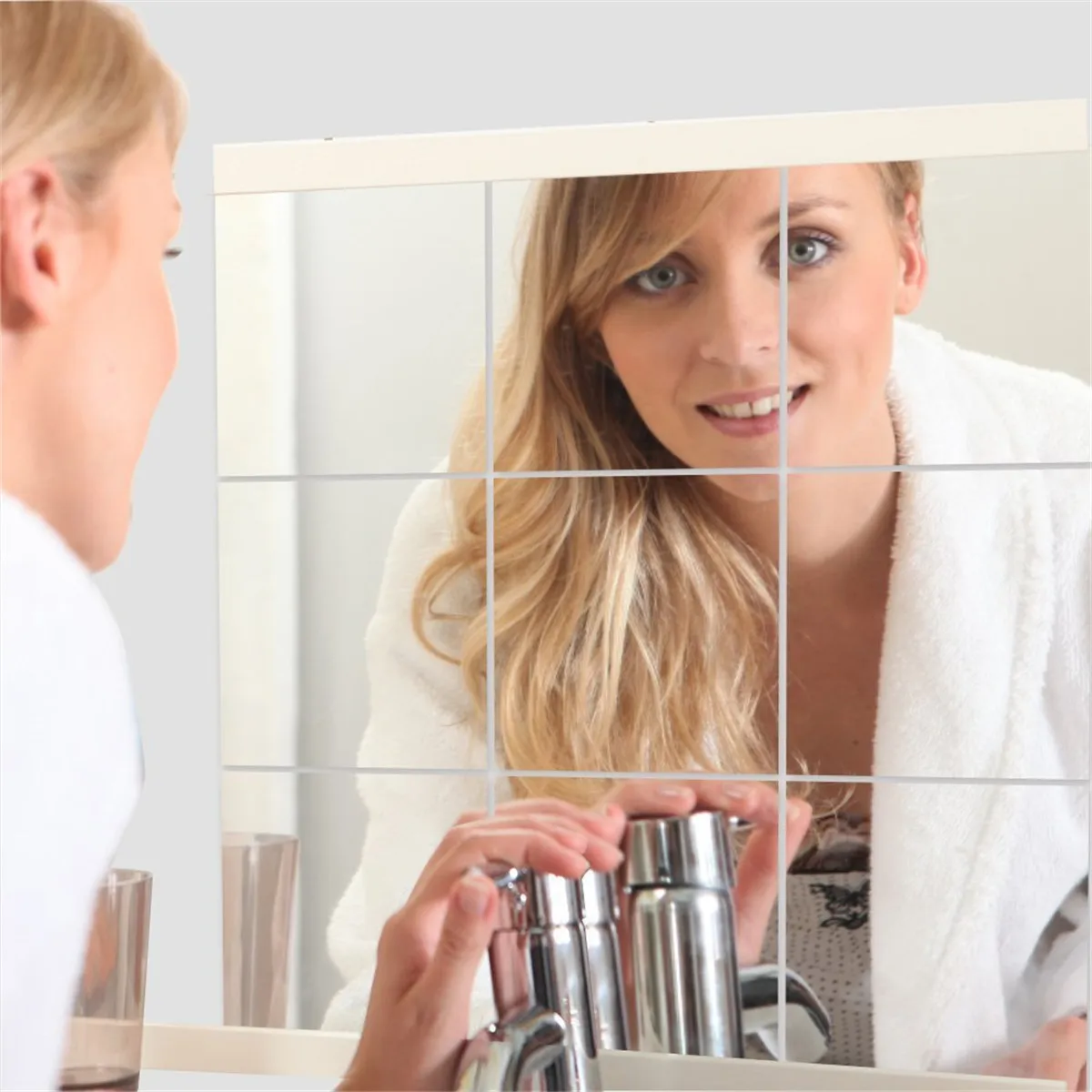 Наклейка на зеркало художественное украшение 3D стену съемное квадратное