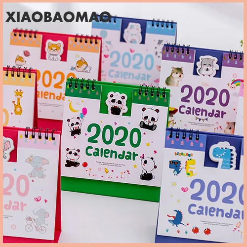 Мультяшный настольный мини-календарь 2020 креативный мультяшный маленький