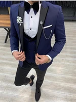 new arrival one button groomsmen peak lapel groom tuxedos men suits weddingprom best blazer jacketpantsvesttie c136