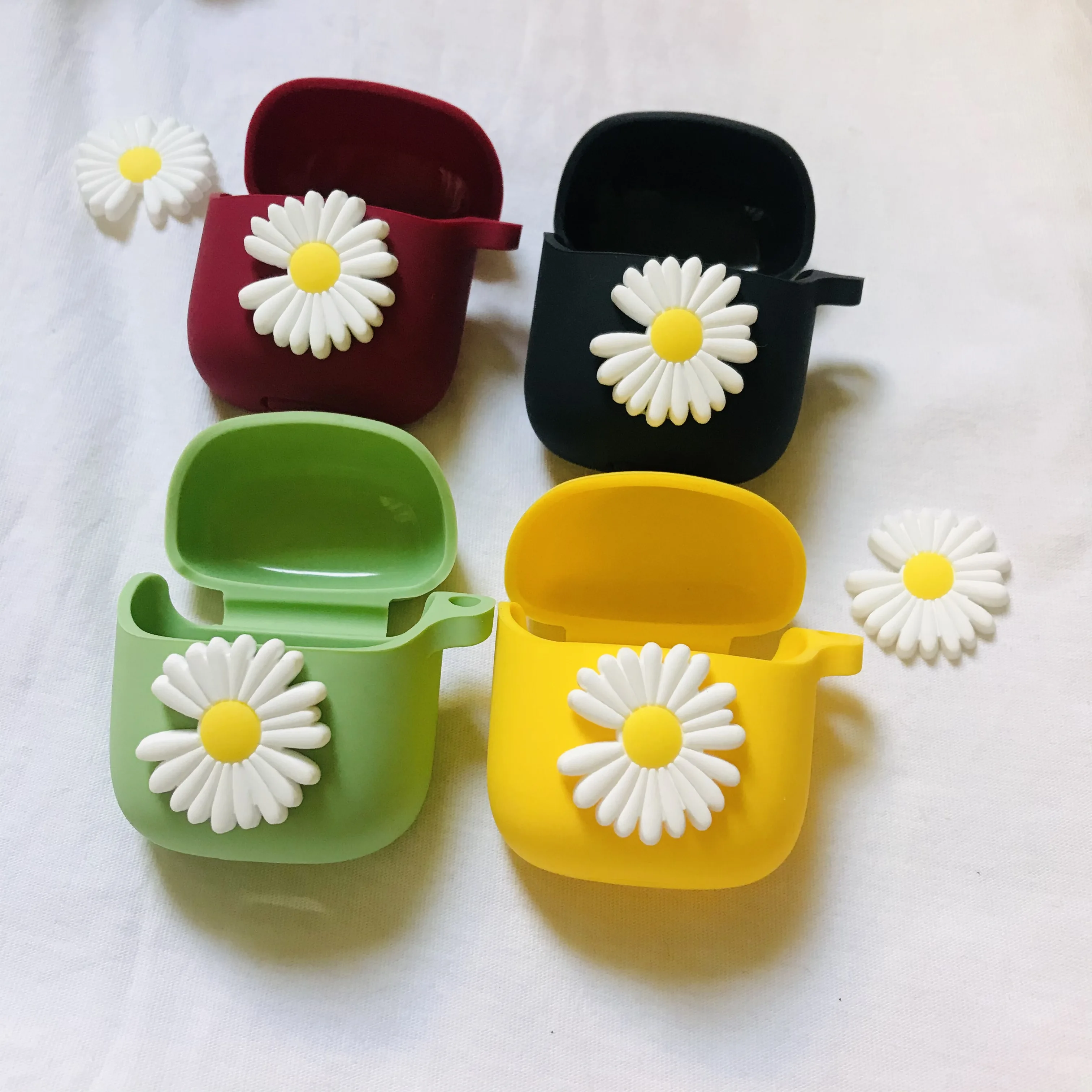 

for JBL Tune 220 Case Fashion Non-slip Silicon Earphones Protect Cover for JBL 225 Tws Case T220 Cute Flower Silicone Case