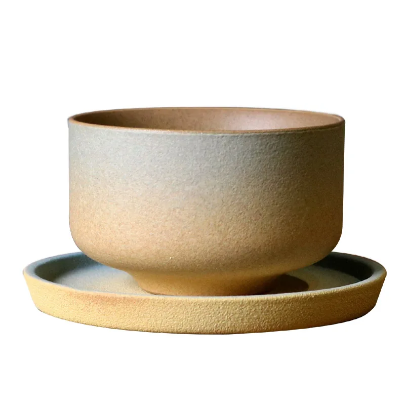 Грубая керамическая чайная чашка японская чаша винтажная посуда кунг-фу для