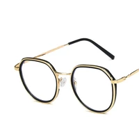 2020 vintage metal glasses women anti blue light eyeglasses square optics myopia computer men eye glasses frame fashion new
