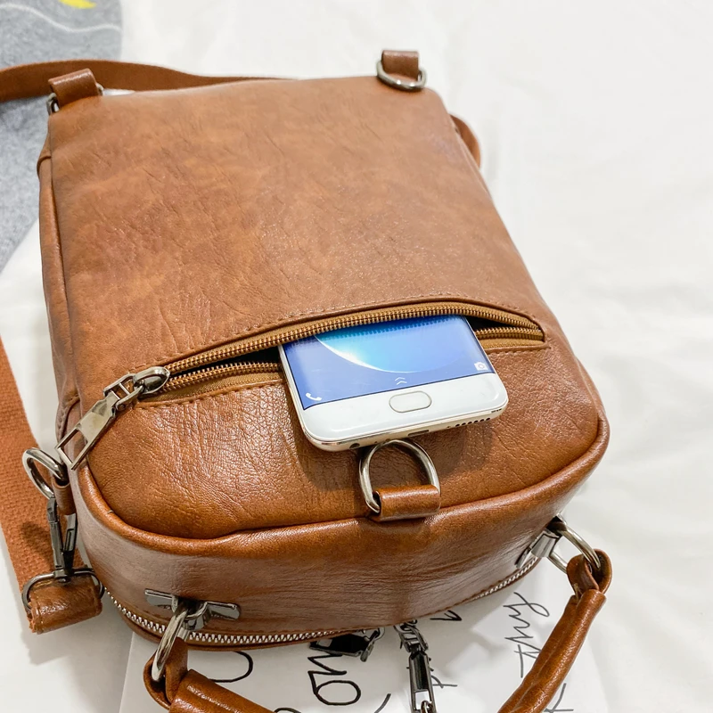 2019 new European and American fashion simplicity women's designer high-quality PU leather backpack XX034 | Багаж и сумки