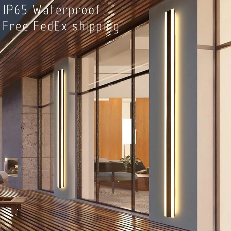

Waterproof outdoor wall lamp LED Long wall lamp IP65 Aluminum Light Garden Villa porch Sconce Light 110V 220V Sconce Luminaire