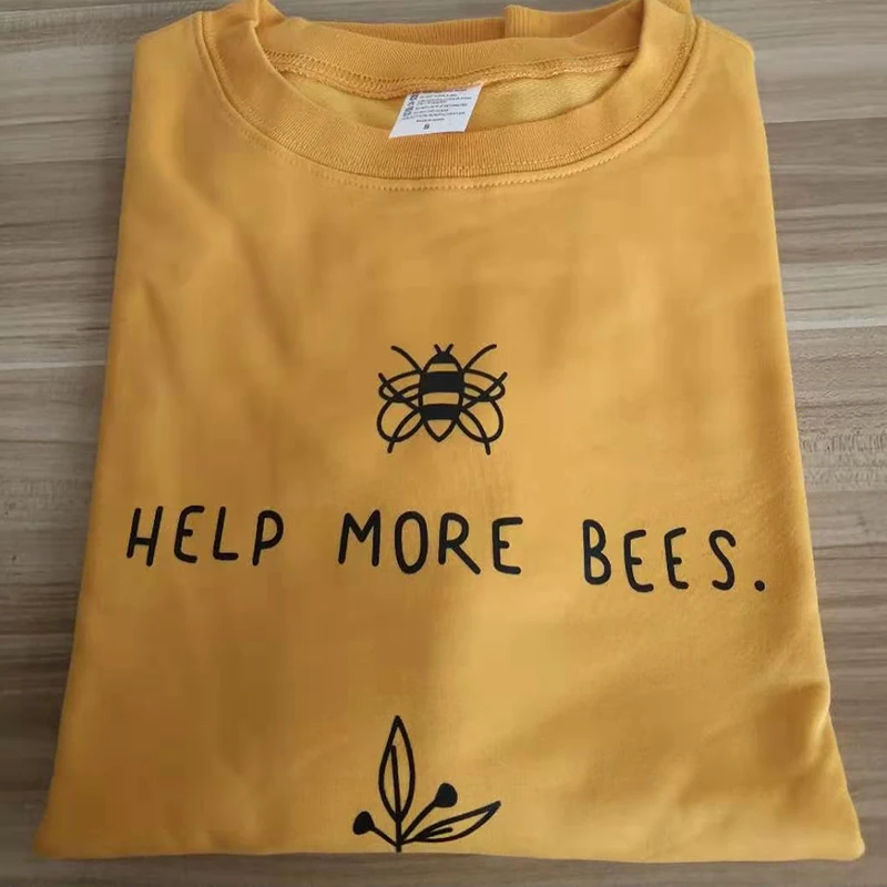 Help More пчелы осенние Джемперы растения больше деревьев очистить морей свитшоты