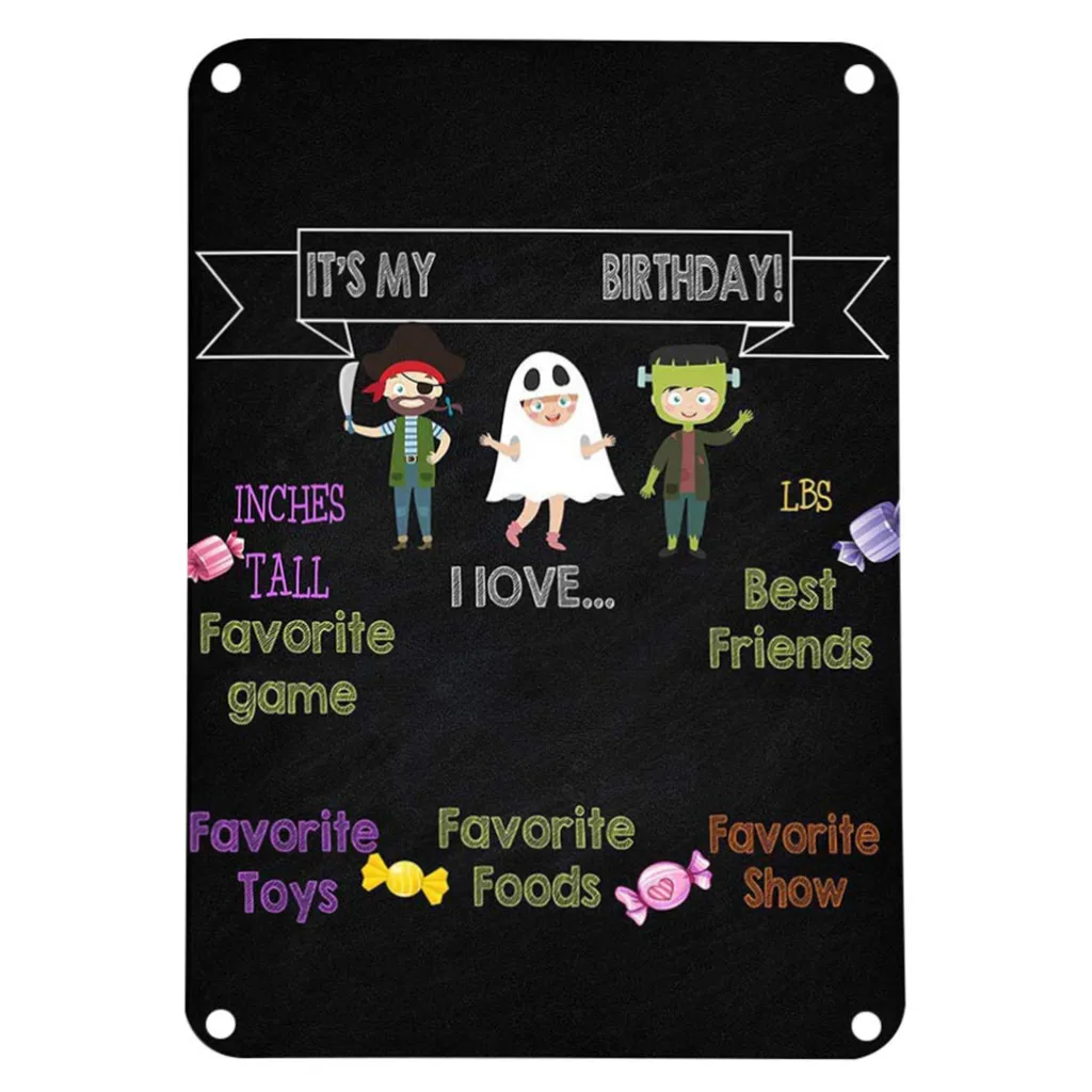 Милый маленький Медвежонок Классная доска для записи дня рождения ребенка