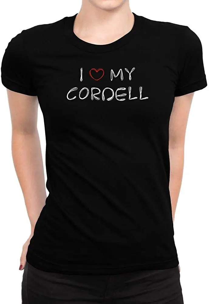 FGHFG I Love My Cordell Scribbled шрифт Женская футболка унисекс мужская женская | Мужская