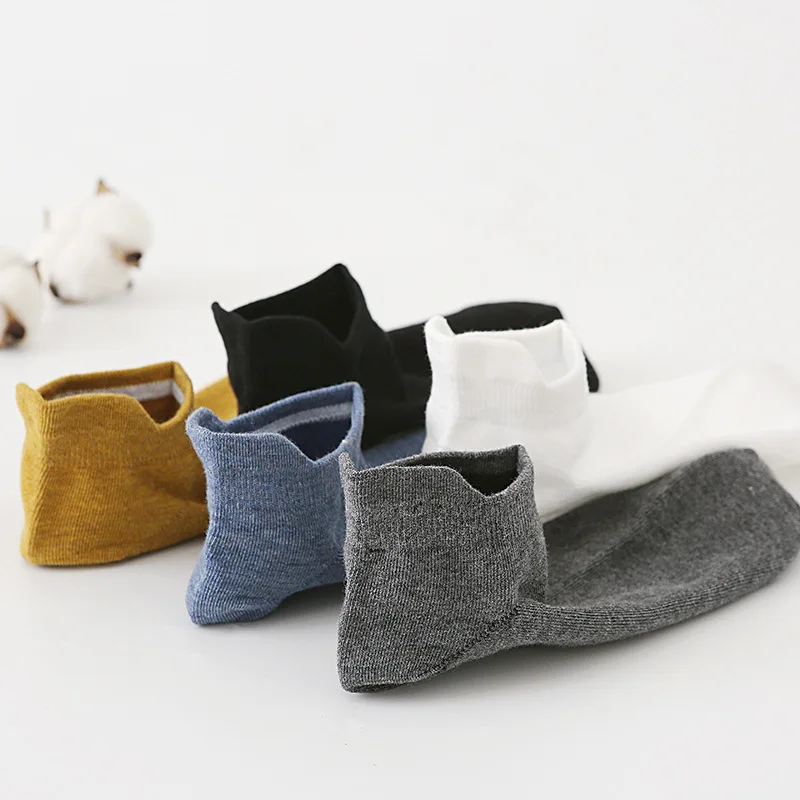 Мужские носки для девочек летние модные однотонные удобные хлопковые
